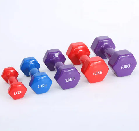 Farbige Fitnesshanteln